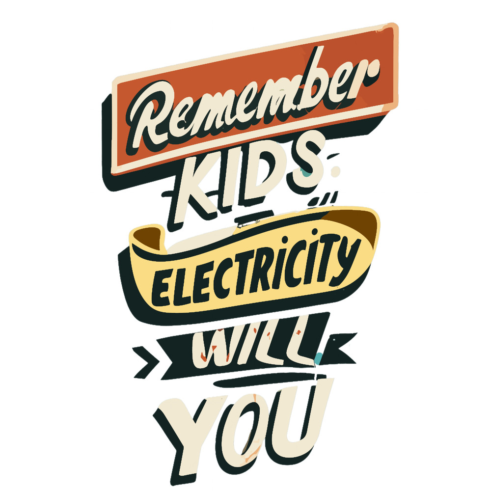 Remember Kids Electricity Will Kill YouSafety First.png