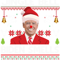 clown santa jingle bell biden smells ugly christmas