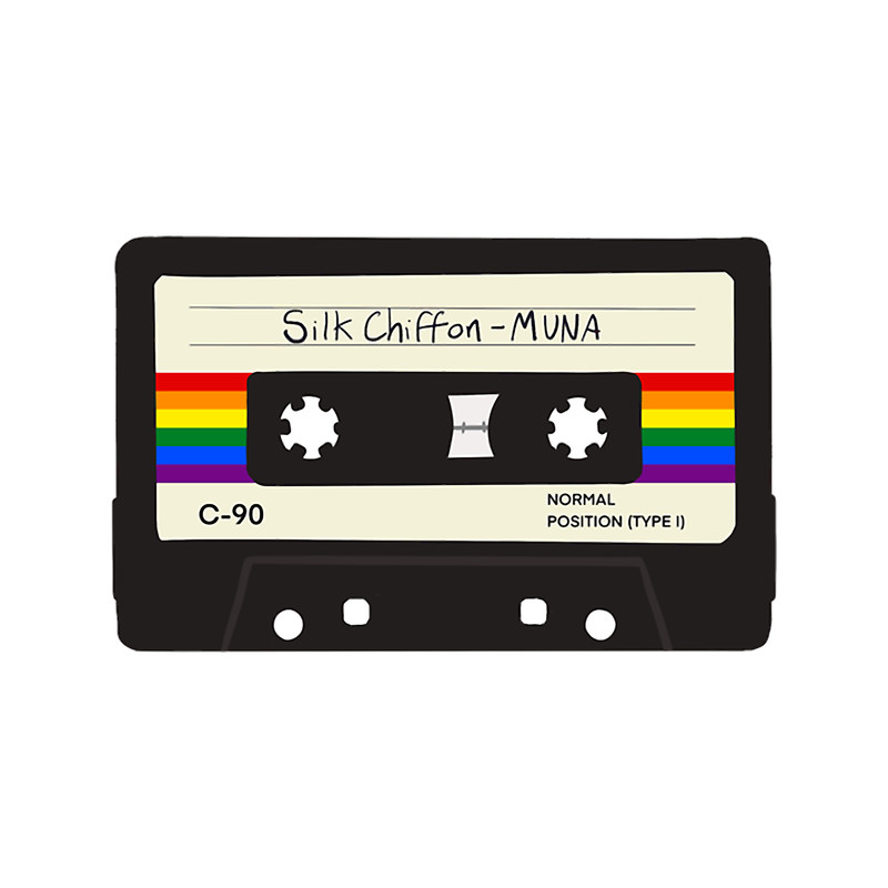 LGBTQ+ Pride Cassette - Silk Chiffon by MUNA ft Phoebe Bridgers.png