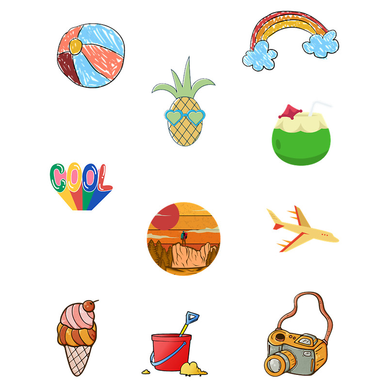Welcome Summer 2023, summer time, beach day, cute s ( pack) (5).png