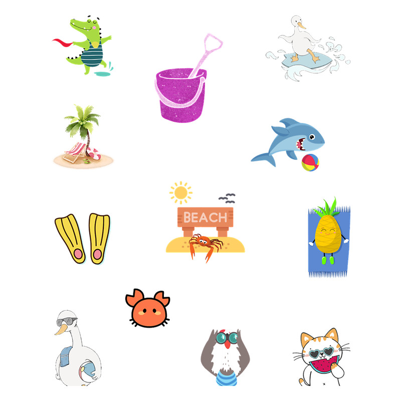Welcome Summer 2023, summer time, beach day, cute s ( pack)(4).png