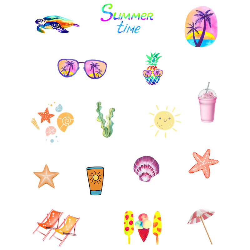 Welcome Summer 2023, summer time, beach day, cute s ( pack).png