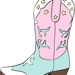 pink cowboy boot