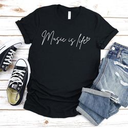 music is life shirt, music quotes shirt, music lovers gift