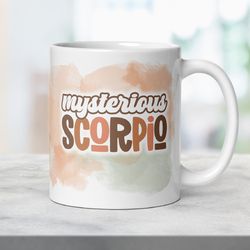 Scorpio Zodiac Boho Mug, Ceramic Constellation Coffee Mug, Astrology Scorpio Signs Mug, Birthday Gift Mug, Horoscope