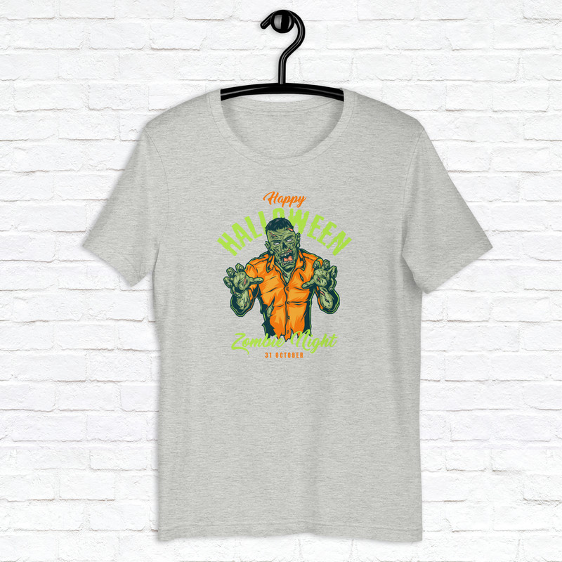 Halloween Zombie Night Shirt Horror Scary Shirt Fall Spooky Season Shirt Trick Or Treat Shirt Mystical Shirt 6