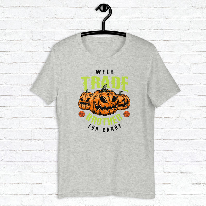 Halloween Trade Brother For Candy Shirt Horror Scary Shirt Fall Spooky Season Shirt Mystical Shirt Pumpkin Shirt 6