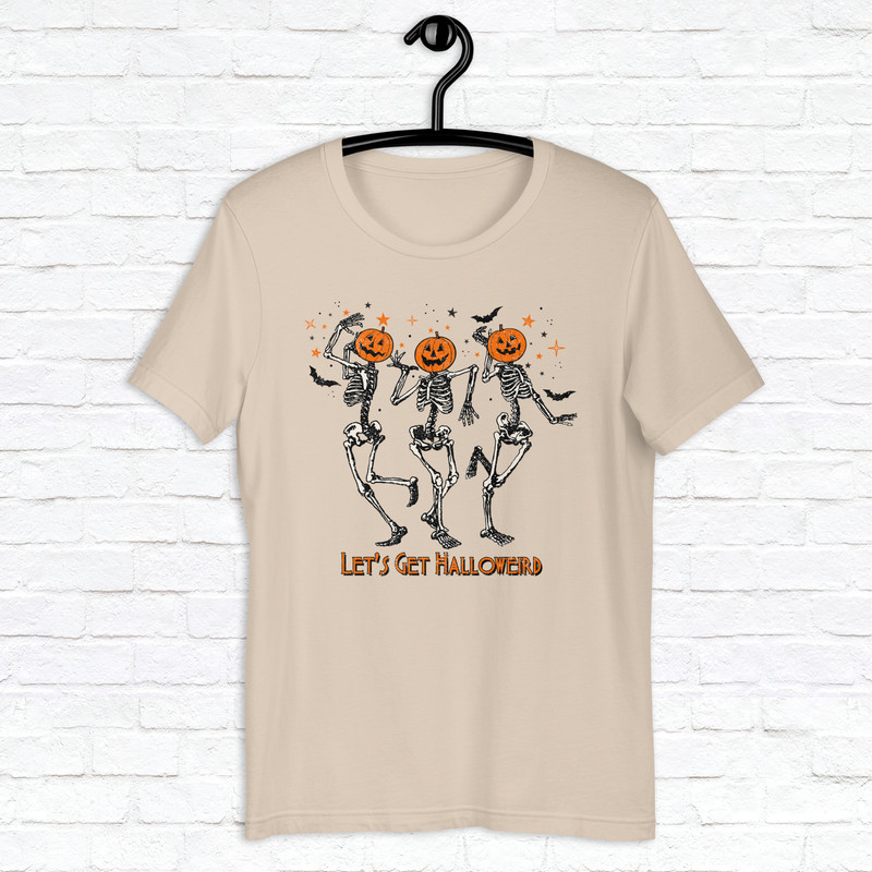 Dancing Skeleton Halloween Shirt Spooky Season Shirt Fall Vibes Shirt Trendy Fall Shirt Thanksgiving Skeleton Shirt 1