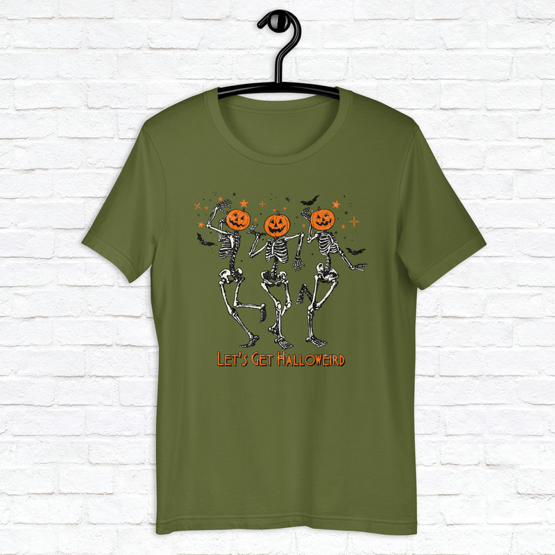 Dancing Skeleton Halloween Shirt Spooky Season Shirt Fall Vibes Shirt Trendy Fall Shirt Thanksgiving Skeleton Shirt 6