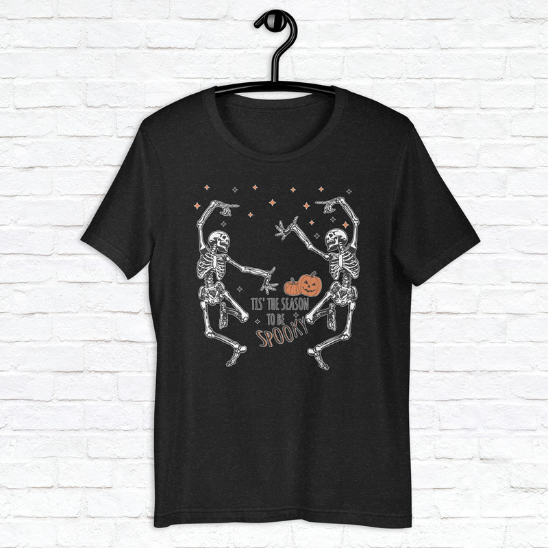 Dancing Skeleton Halloween Shirt Spooky Season Shirt Fall Vibes Shirt Trendy Fall Shirt Thanksgiving Skeleton Shirt 2