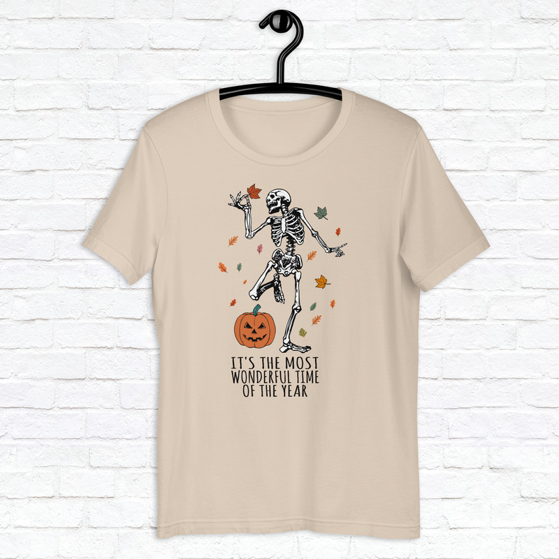 Dancing Skeleton Halloween Shirt Spooky Season Shirt Fall Vibes Shirt Trendy Fall Shirt Thanksgiving Skeleton Shirt 2