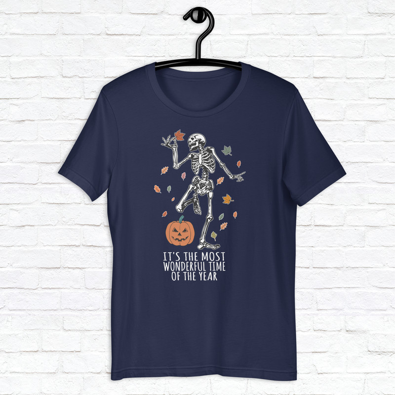 Dancing Skeleton Halloween Shirt Spooky Season Shirt Fall Vibes Shirt Trendy Fall Shirt Thanksgiving Skeleton Shirt 6