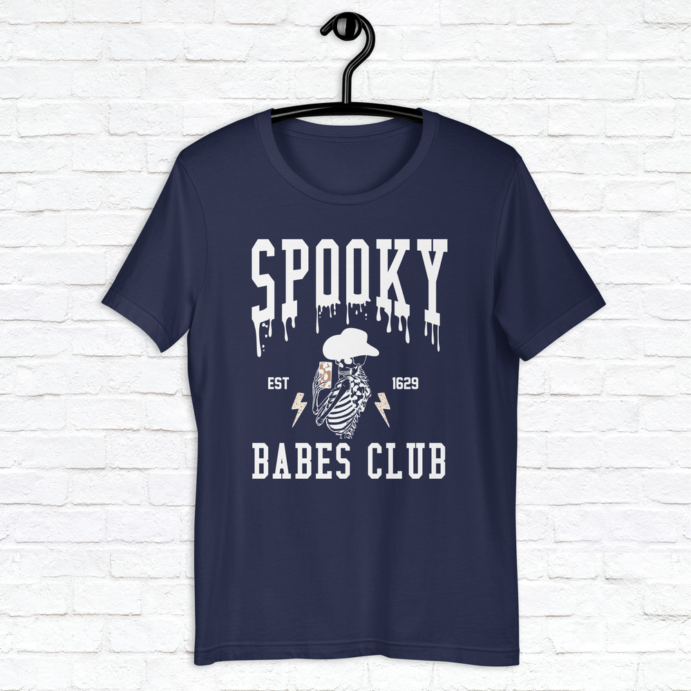 Spooky Babes Club Shirt Halloween Shirt Trendy Skeleton Shirt Fall Vibes Shirt Trendy Fall Shirt Spooky Season Shirt 7