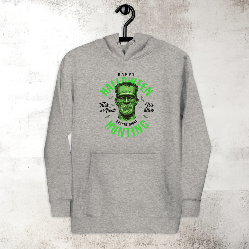 Halloween Hunting Frankenstein Hoodie Horror Scary Hoodie Fall Spooky Season Hoodie Trick Or Treat Premium Hoodie 2