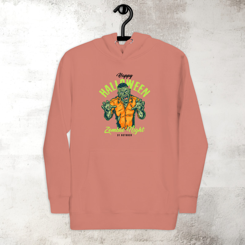 Halloween Zombie Night Hoodie Horror Scary Hoodie Fall Spooky Season Hoodie Trick Or Treat Premium Hoodie 6