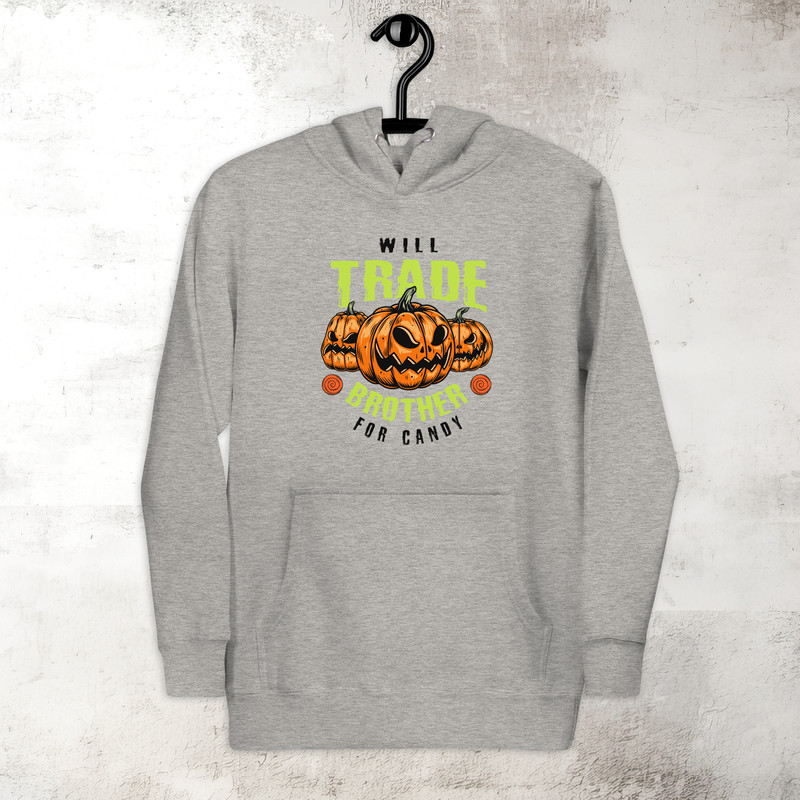Halloween Trade Brother For Candy Hoodie Horror Scary Hoodie Fall Spooky Season Hoodie Pumpkin Hoodie Premium Hoodie 5