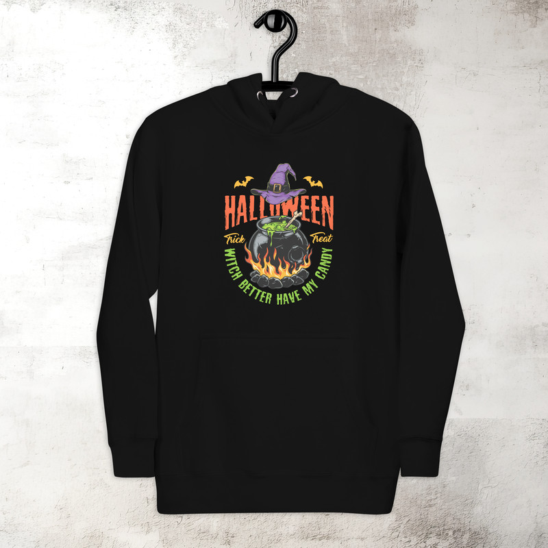 Halloween Witch Pot Hoodie Horror Scary Hoodie Fall Spooky Season Hoodie Trick Or Treat Hoodie Premium Hoodie 4