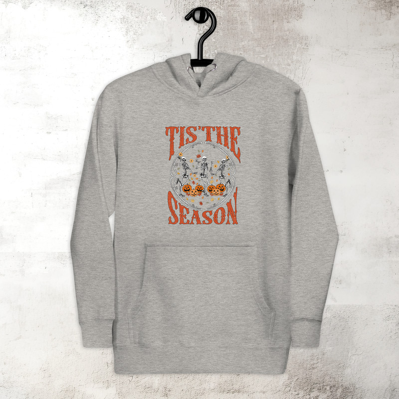 Dancing Skeleton Hoodie Tis The Season Hoodie Halloween Spooky Season Hoodie Fall Vibes Hoodie Premium Hoodie 3