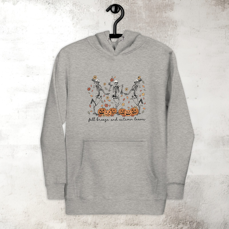 Dancing Skeleton Hoodie Trendy Fall Hoodie Halloween Spooky Season Hoodie Fall Vibes Hoodie Premium Hoodie 2