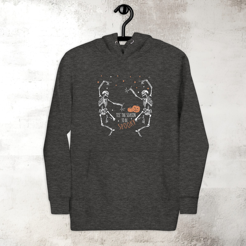 Dancing Skeleton Hoodie Tis The Season To Be Spooky Halloween Fall Vibes Hoodie Trendy Fall Hoodie Premium Hoodie 5
