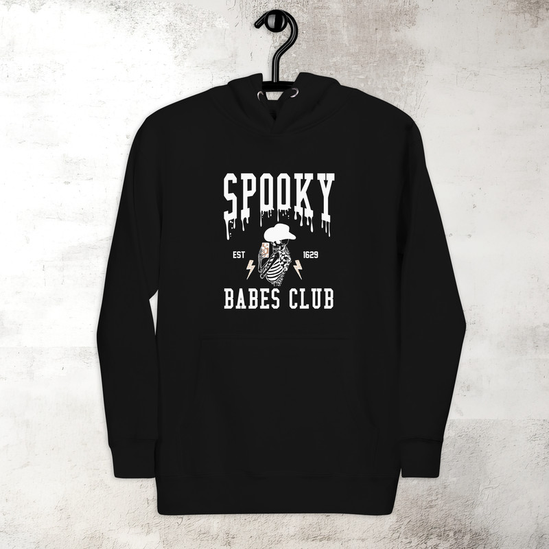 Spooky Babes Club Hoodie Halloween Trendy Skeleton Hoodie Fall Vibes Hoodie Spooky Season Hoodie Premium Hoodie 2