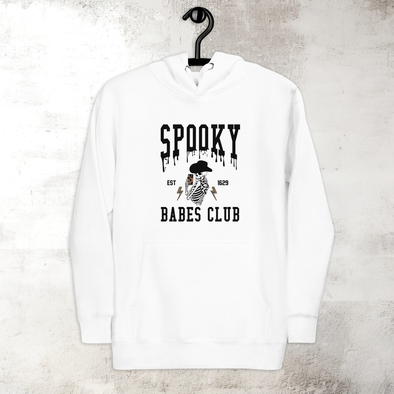 Spooky Babes Club Hoodie Halloween Trendy Skeleton Hoodie Fall Vibes Hoodie Spooky Season Hoodie Premium Hoodie 3