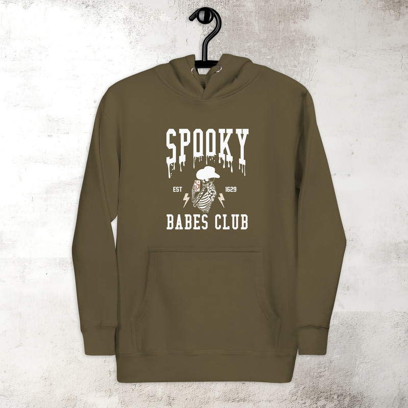 Spooky Babes Club Hoodie Halloween Trendy Skeleton Hoodie Fall Vibes Hoodie Spooky Season Hoodie Premium Hoodie 4