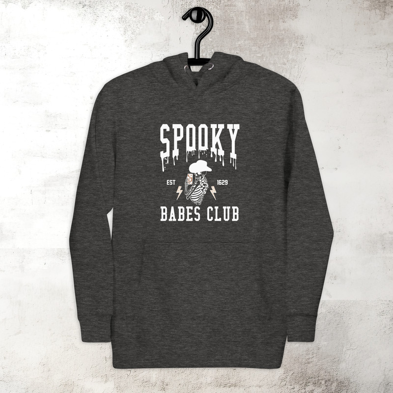 Spooky Babes Club Hoodie Halloween Trendy Skeleton Hoodie Fall Vibes Hoodie Spooky Season Hoodie Premium Hoodie 6
