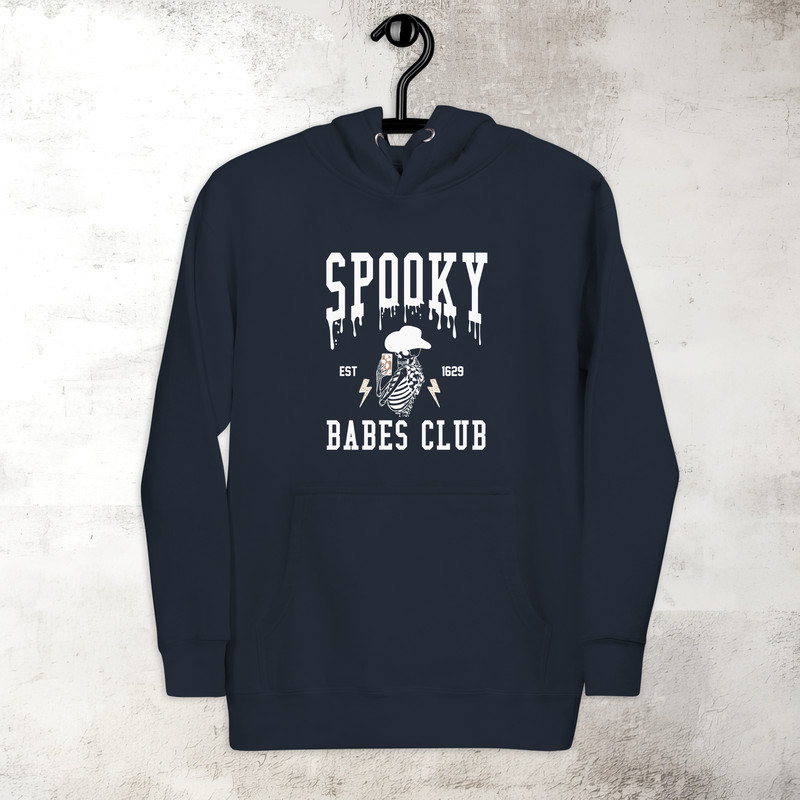 Spooky Babes Club Hoodie Halloween Trendy Skeleton Hoodie Fall Vibes Hoodie Spooky Season Hoodie Premium Hoodie 7