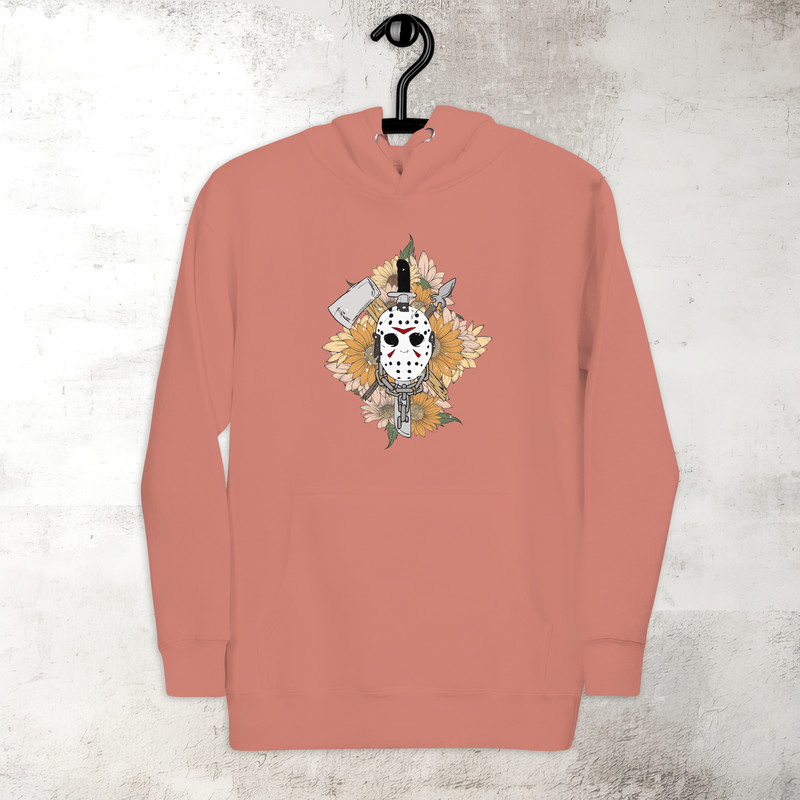 Jason Mask Hoodie Scary Movie Halloween Hoodie Spooky Season Hoodie Horror Scream Hoodie Premium Hoodie 7