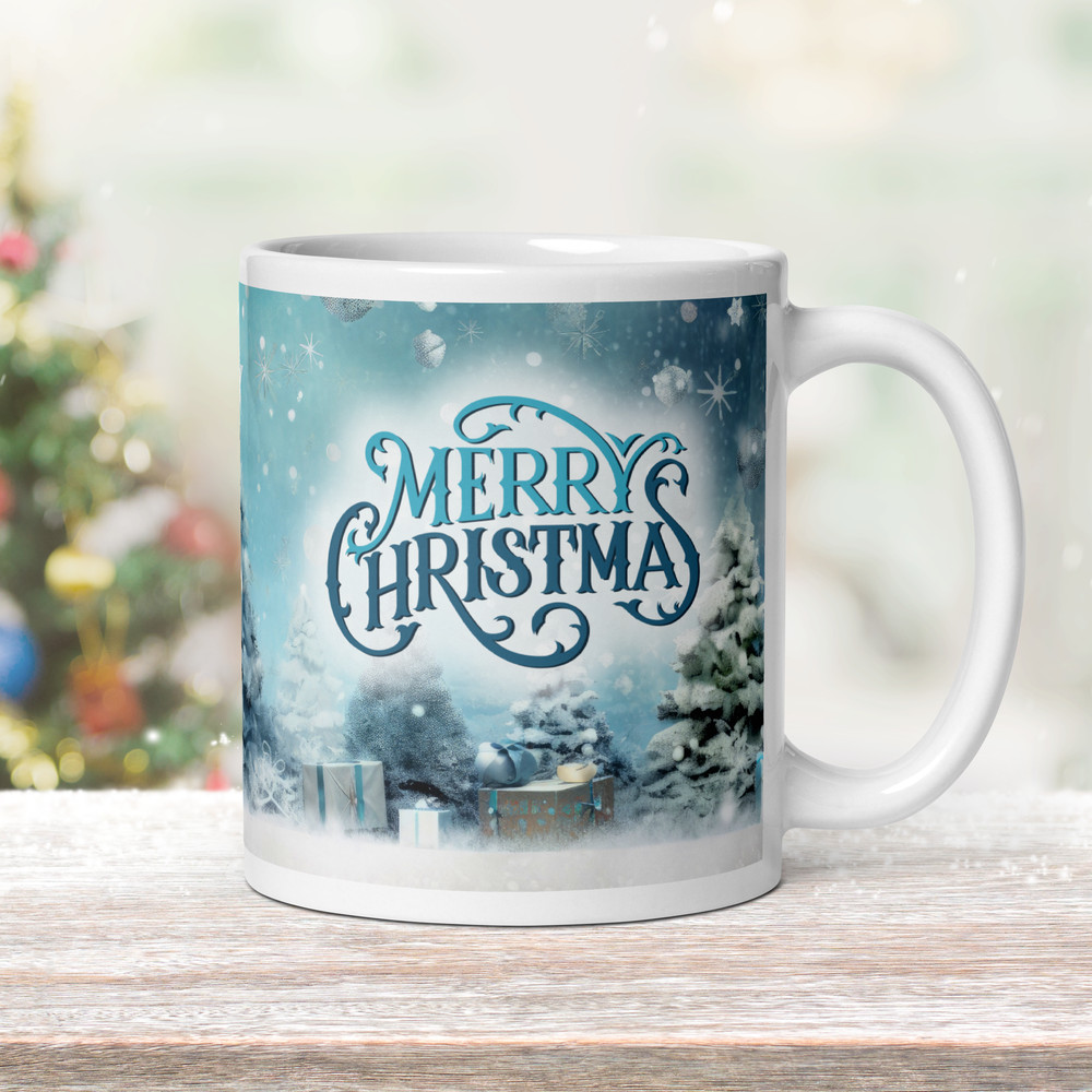 Christmas Retro Style Coffee Mug Cozy Winter Gift Mug Magic Ceramic Mug Christmas Balls Christmas T 0