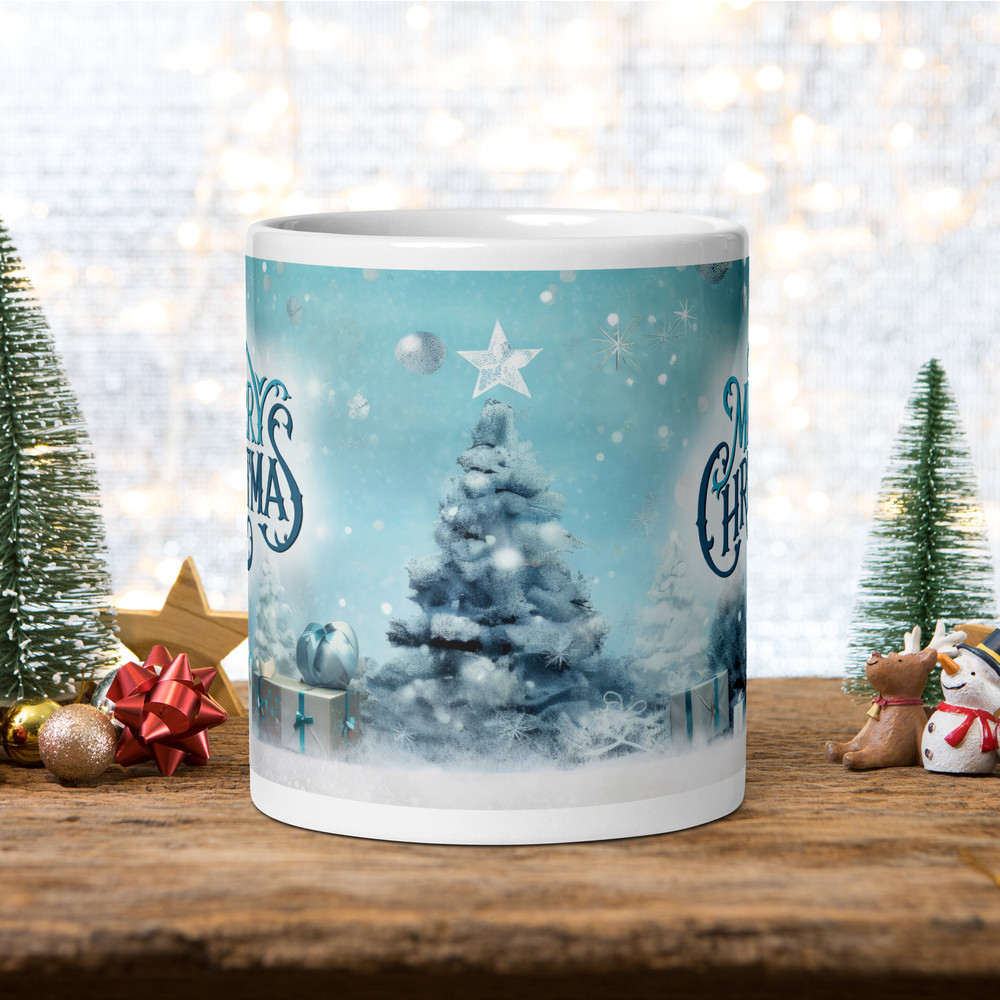 Christmas Retro Style Coffee Mug Cozy Winter Gift Mug Magic Ceramic Mug Christmas Balls Christmas T 1