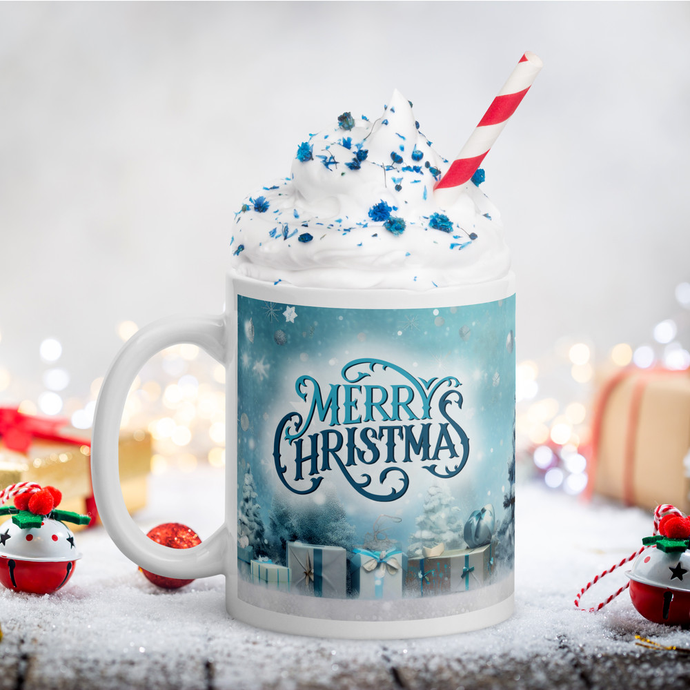 Christmas Retro Style Coffee Mug Cozy Winter Gift Mug Magic Ceramic Mug Christmas Balls Christmas T 2