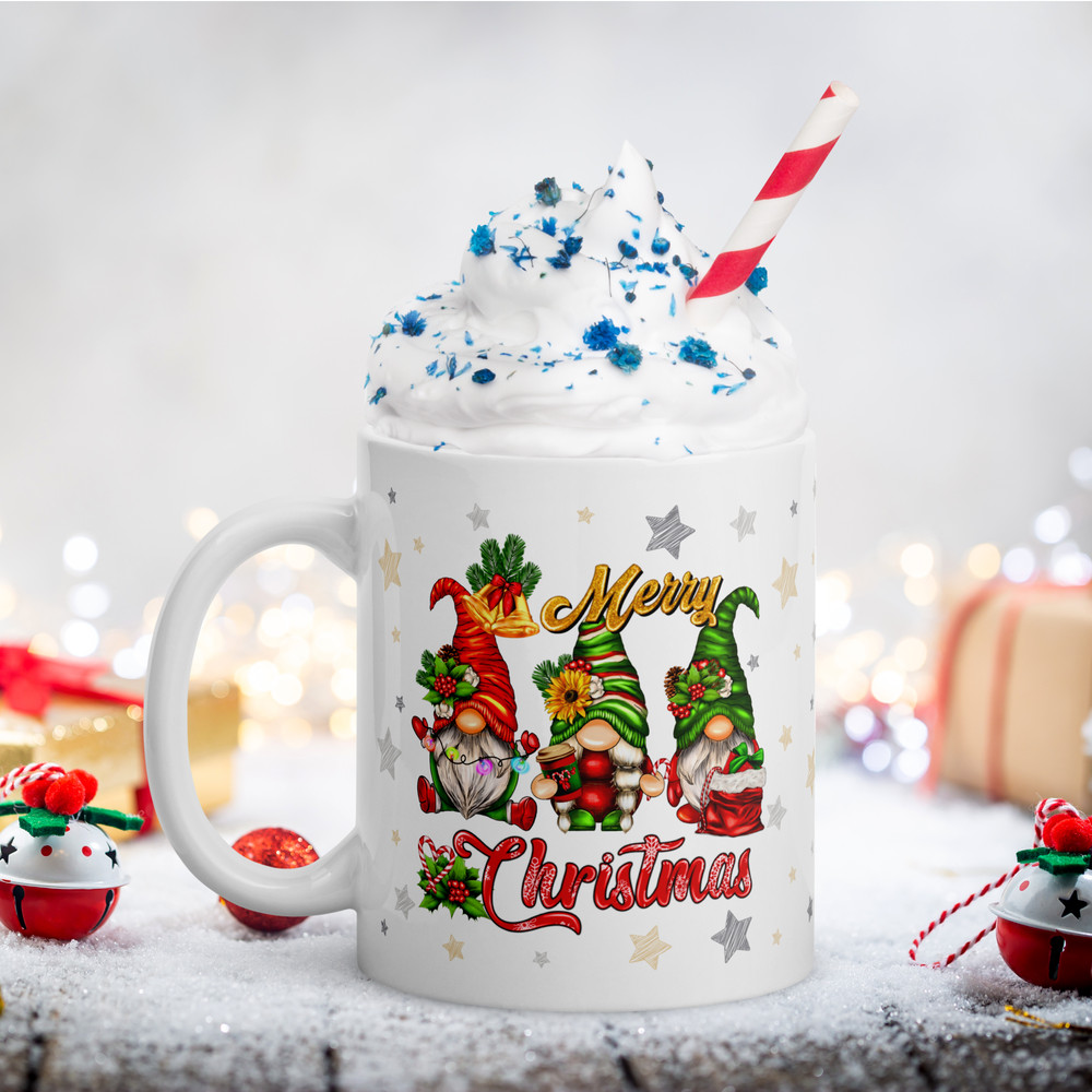 Christmas Funny Coffee Mug Mug With Gnomes Magic Ceramic Mug Christmas Season Christmas Balls Chris 2