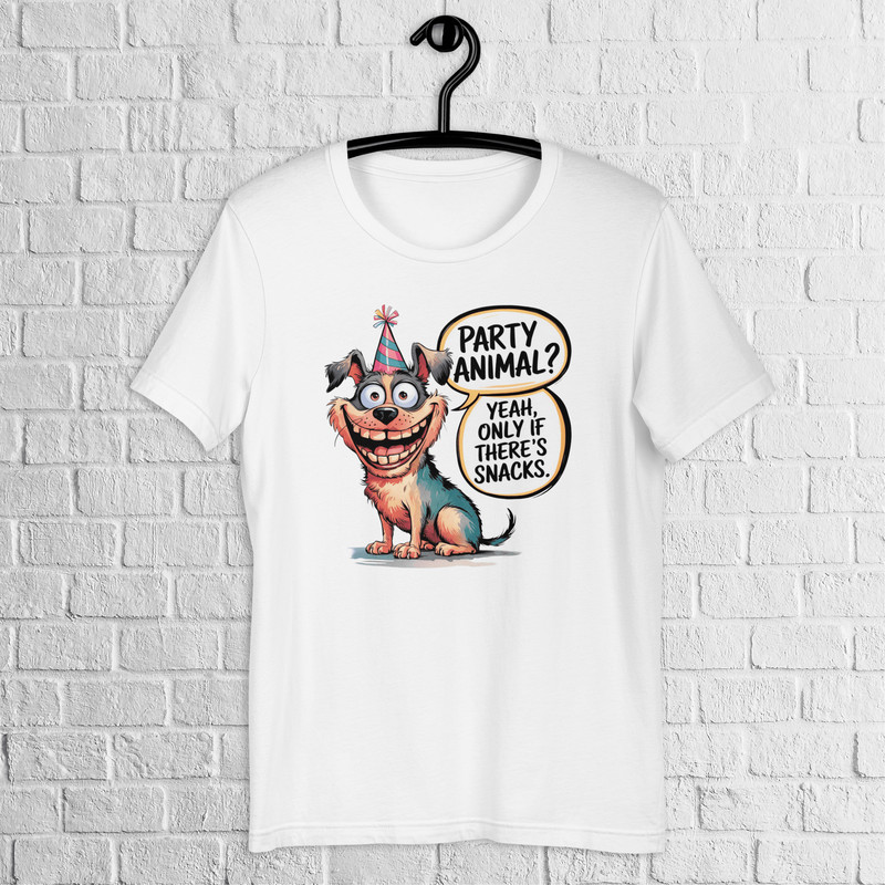 Funny Party Animal Dog Shirt Dog Lovers Shirt Pet Owners Shirt Cute Cartoon Dog Shirt Humorous Dog 0