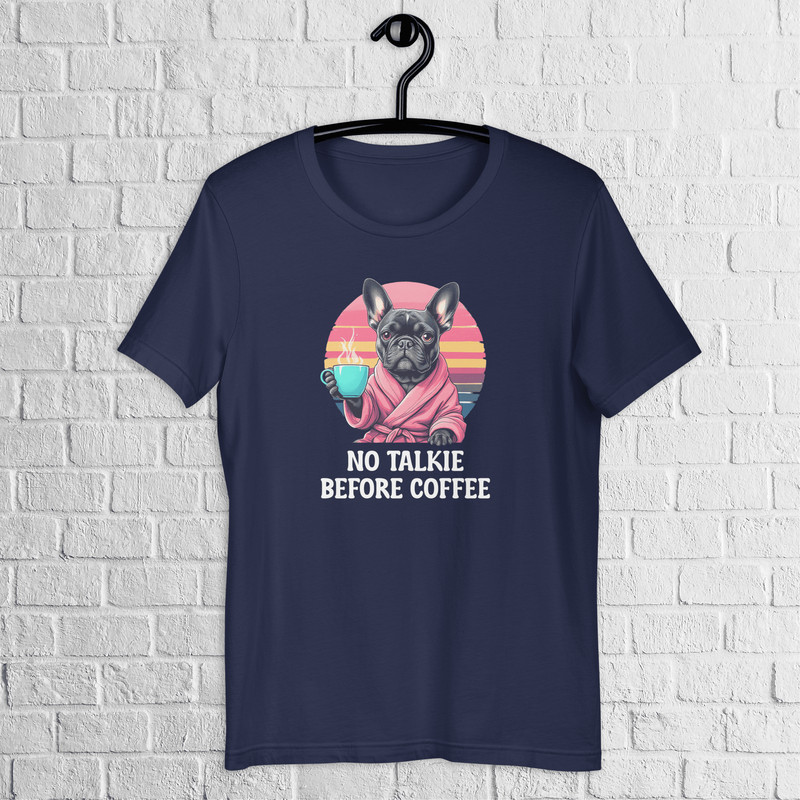 French Bulldog Shirt Coffee Addicts Bulldog Stylish Shirt Cute Frenchie Dog Lover Shirt Animal Love 5