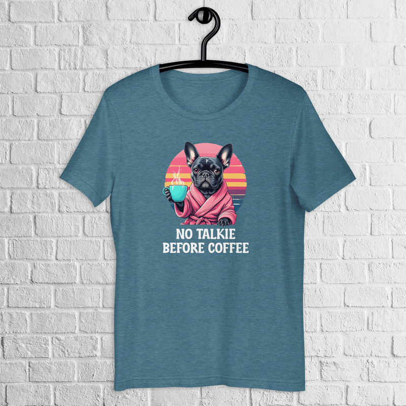 French Bulldog Shirt Coffee Addicts Bulldog Stylish Shirt Cute Frenchie Dog Lover Shirt Animal Love 6