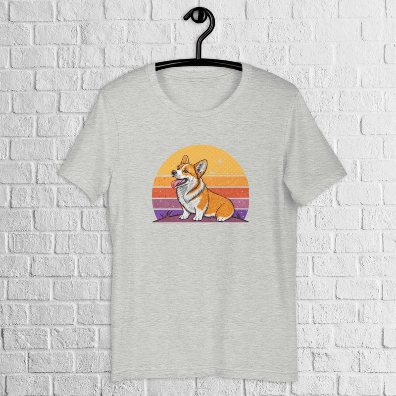 Corgi Dog Retro Sunset Shirt Corgi Stylish Shirt Cute Corgi Dog Shirt Trendy Corgi Gift Animal Love 0