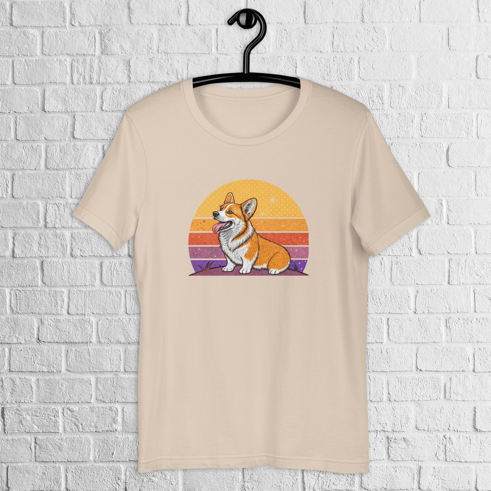 Corgi Dog Retro Sunset Shirt Corgi Stylish Shirt Cute Corgi Dog Shirt Trendy Corgi Gift Animal Love 2