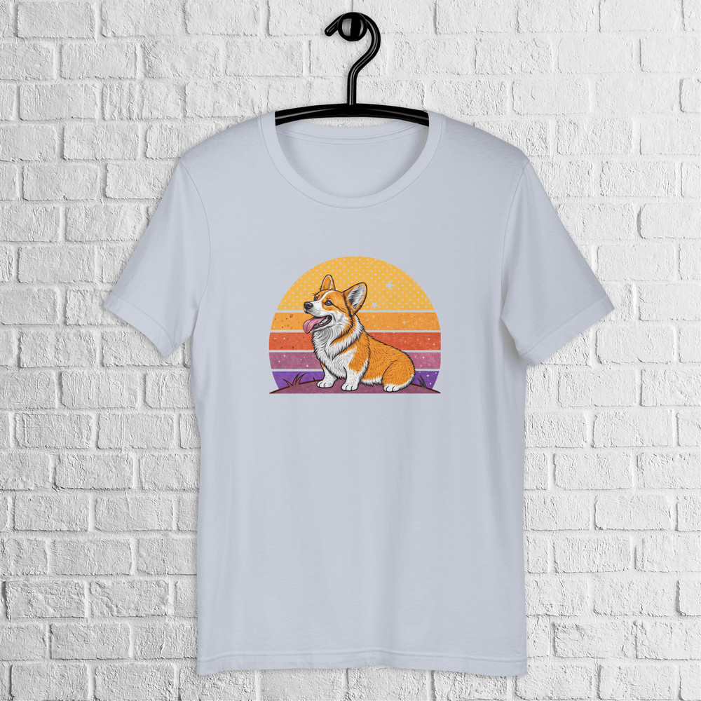 Corgi Dog Retro Sunset Shirt Corgi Stylish Shirt Cute Corgi Dog Shirt Trendy Corgi Gift Animal Love 3