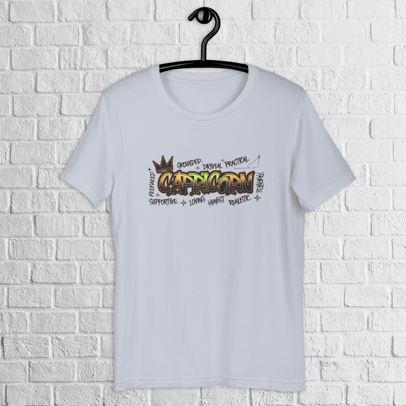 Capricorn Zodiac Graffiti Shirt Capricorn Birthday Gift Shirt Graffiti Street Art Shirt Astrology S 3