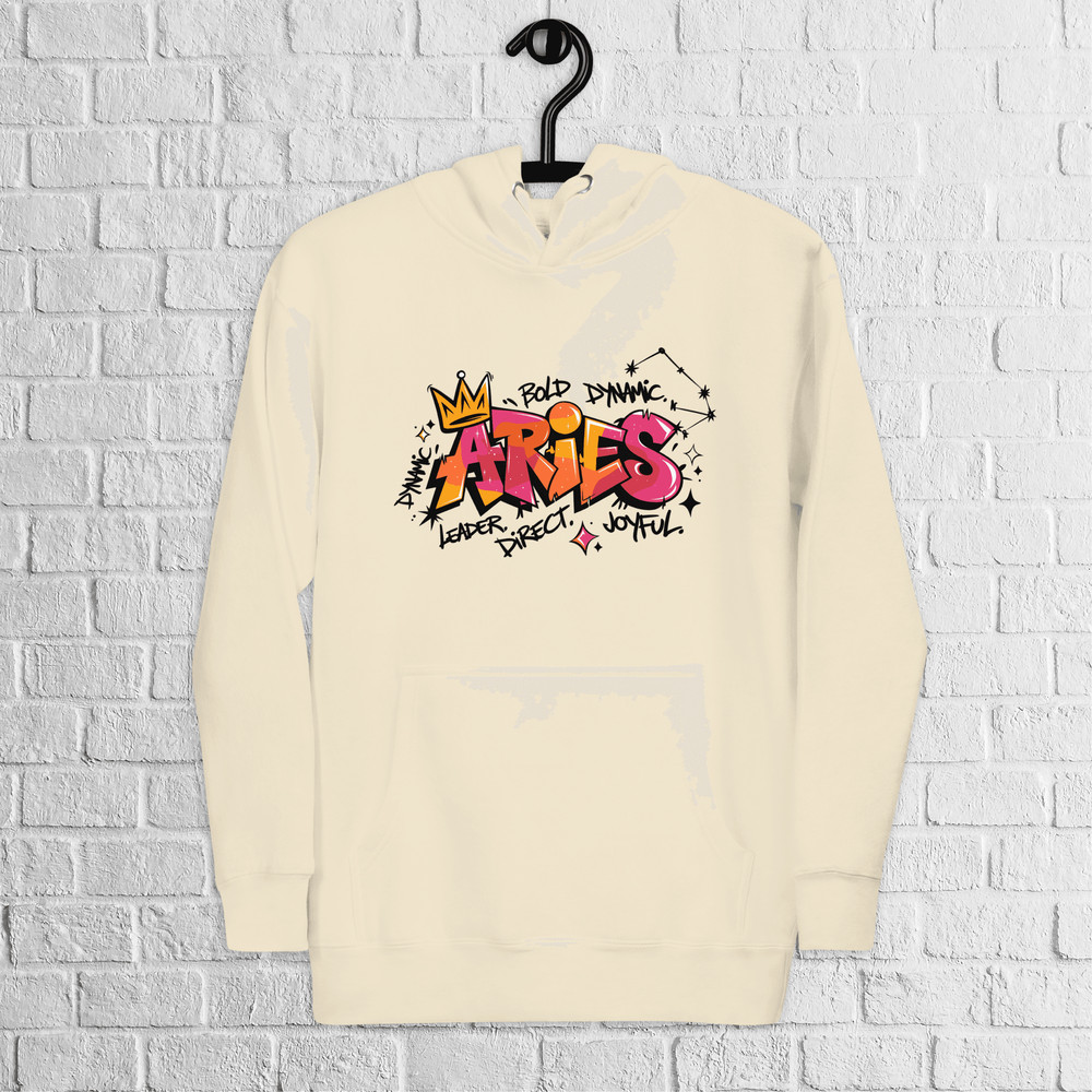 Aries Zodiac Graffiti Premium Hoodie Aries Birthday Gift Hoodie Graffiti Street Art Hoodie Astrolog 2
