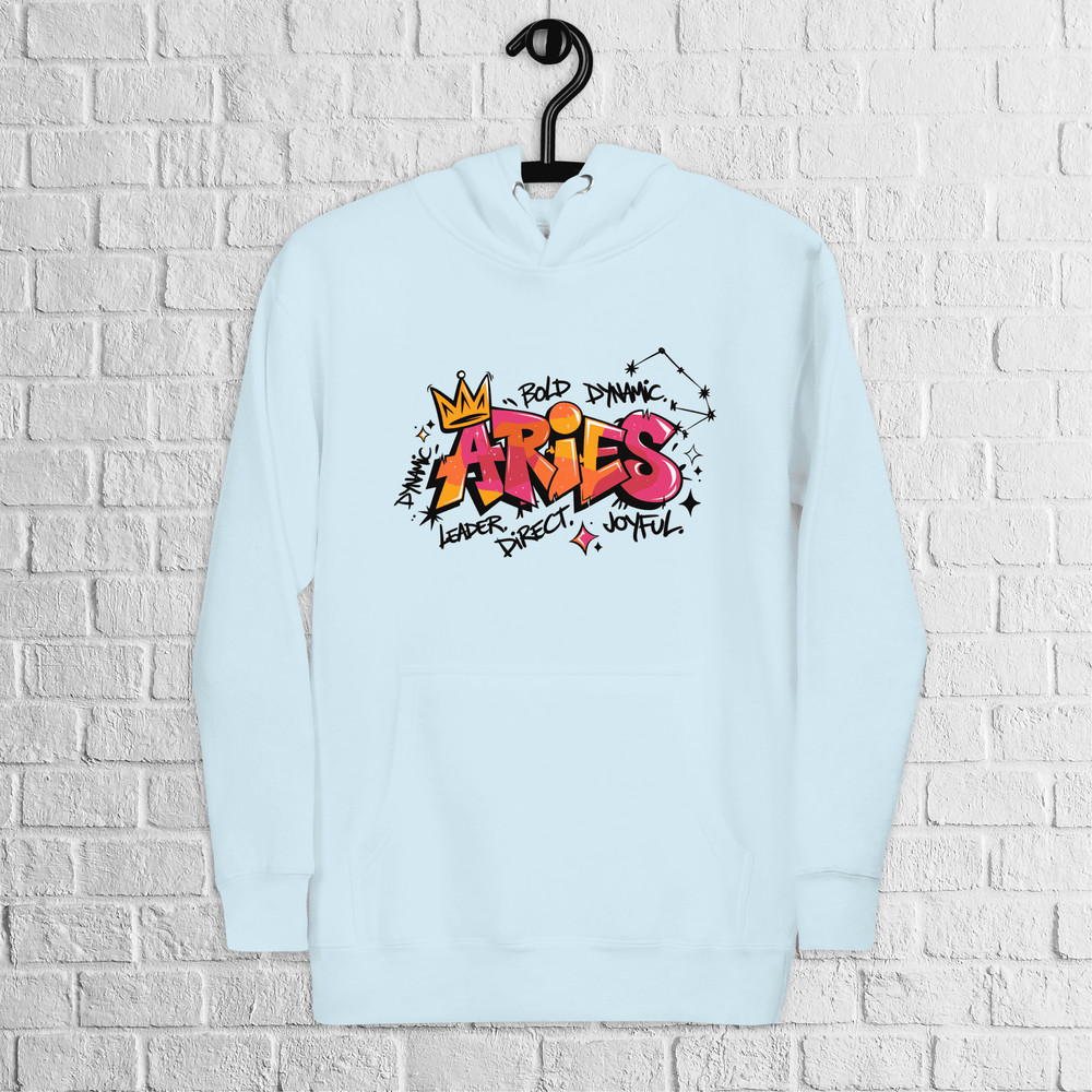 Aries Zodiac Graffiti Premium Hoodie Aries Birthday Gift Hoodie Graffiti Street Art Hoodie Astrolog 3