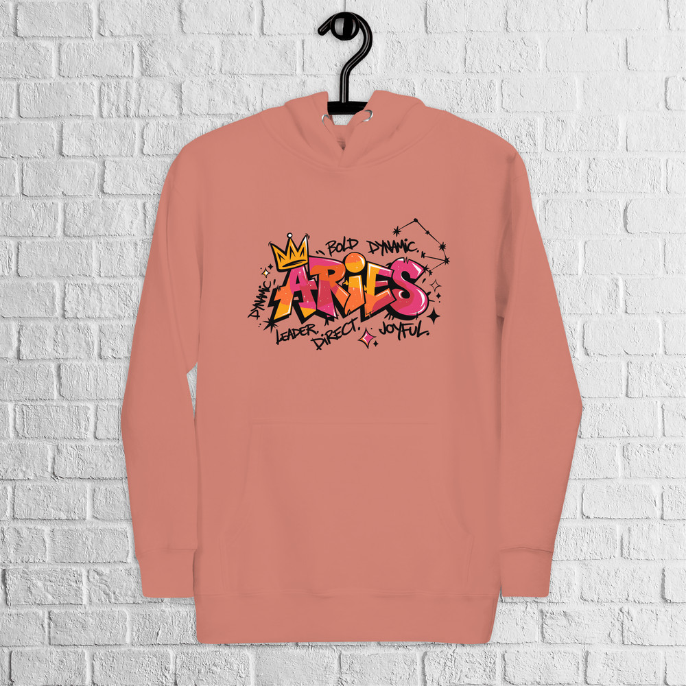 Aries Zodiac Graffiti Premium Hoodie Aries Birthday Gift Hoodie Graffiti Street Art Hoodie Astrolog 4