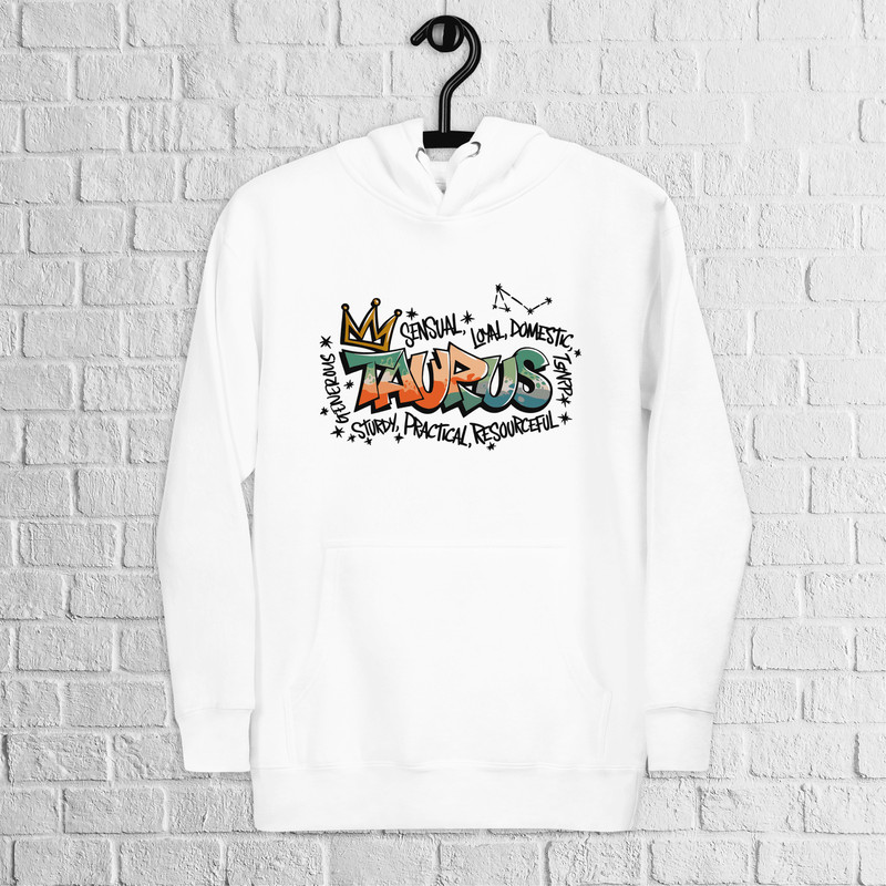 Taurus Zodiac Graffiti Premium Hoodie Taurus Birthday Gift Hoodie Graffiti Street Art Hoodie Astrol 0