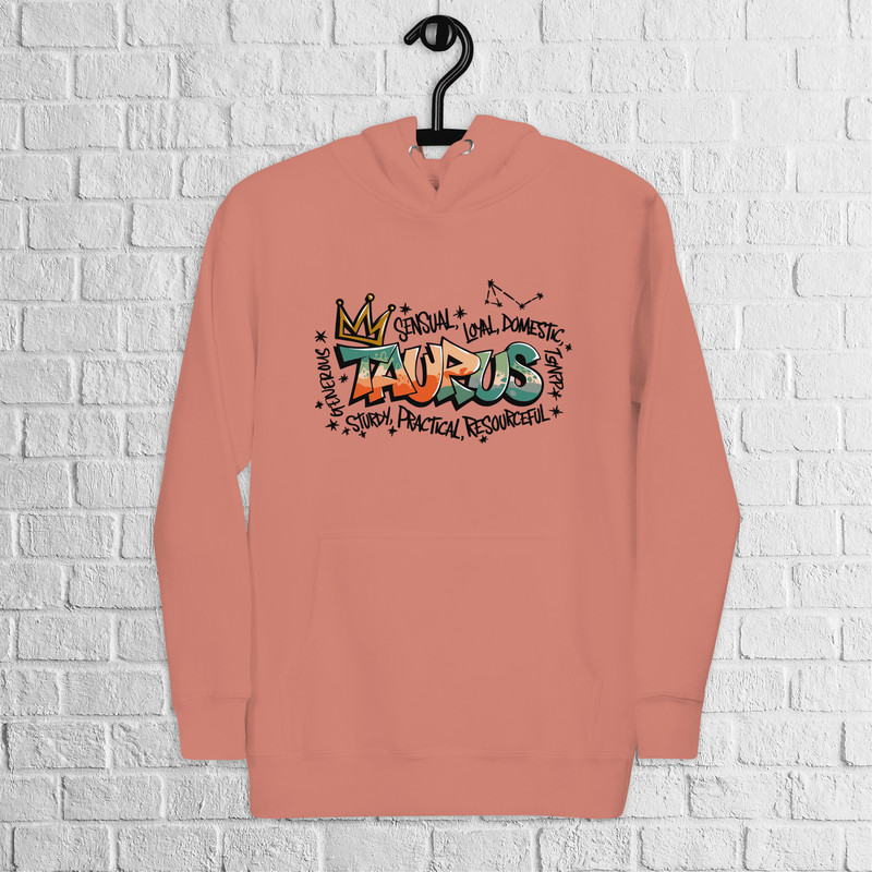 Taurus Zodiac Graffiti Premium Hoodie Taurus Birthday Gift Hoodie Graffiti Street Art Hoodie Astrol 4