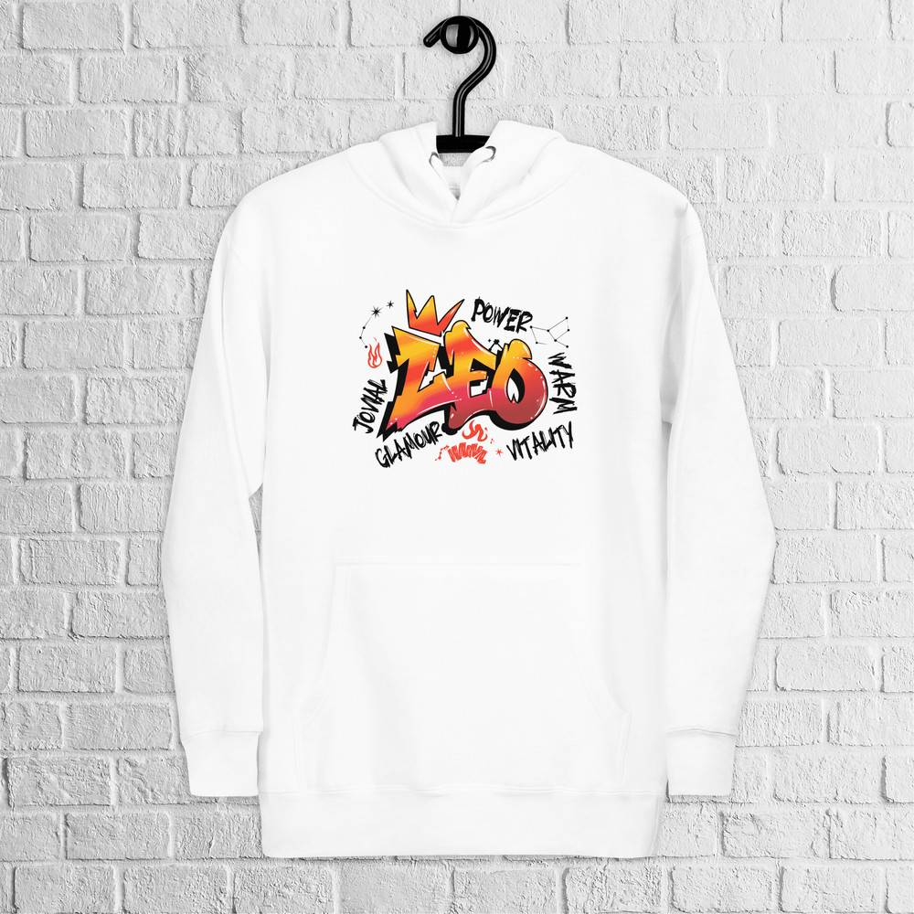 Leo Zodiac Graffiti Premium Hoodie Leo Birthday Gift Hoodie Graffiti Street Art Hoodie Astrology Si 0