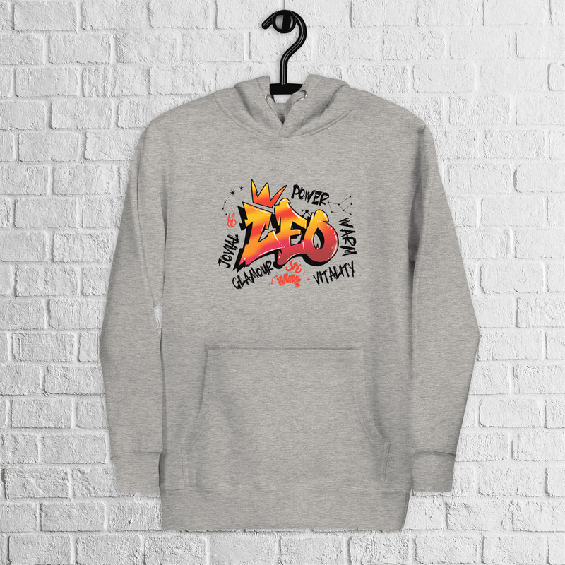 Leo Zodiac Graffiti Premium Hoodie Leo Birthday Gift Hoodie Graffiti Street Art Hoodie Astrology Si 1