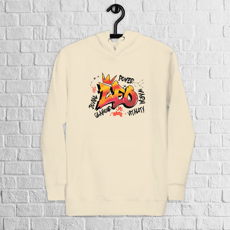 Leo Zodiac Graffiti Premium Hoodie Leo Birthday Gift Hoodie Graffiti Street Art Hoodie Astrology Si 2