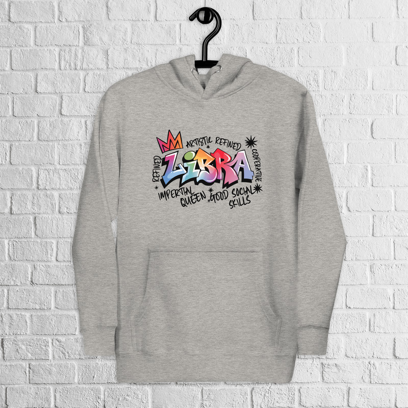 Libra Zodiac Graffiti Premium Hoodie Libra Birthday Gift Hoodie Graffiti Street Art Hoodie Astrolog 1